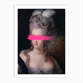 Marie Antoinette Paint Splatter Art Print