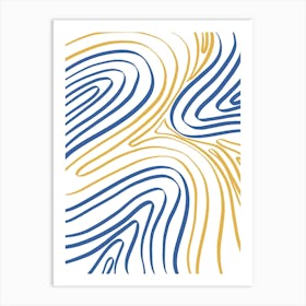 Abstract Wavy Lines Art Print