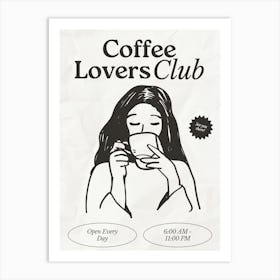 Coffee Club Kitchen | Coffee Lover’s Club | Coffee Bar 12 Art Print