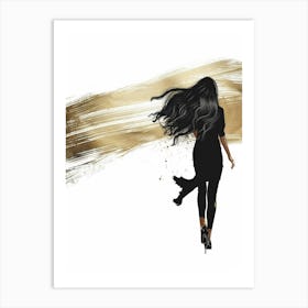 Girl With Long Hair 3 Art Print