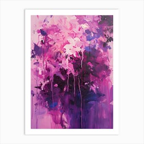 Abstract Of Purple Flowers Art Print