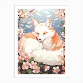 An Illustration Of A Peacefully Snoozing 1 Art Print