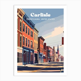 Carlisle Pennsylvania Usa Town Digital Travel Art Art Print