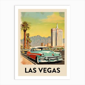 Las Vegas Retro Travel Poster 1 Art Print