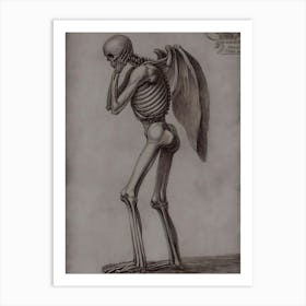 Skeleton With Wings Art Print