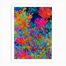 Acropora Millepora 3 Capricornis Vibrant Painting Art Print