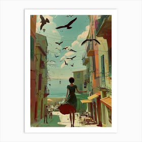 Seaside Town IV Art Print