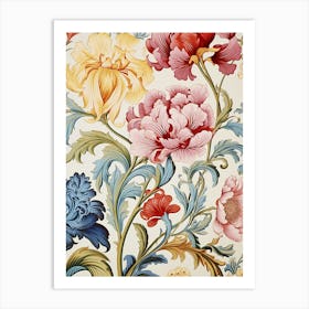 Floral Wallpaper 176 Art Print