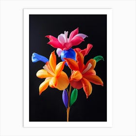 Bright Inflatable Flowers Columbine 2 Art Print