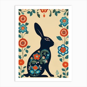 Bunny With Flowers, 1442 Art Print