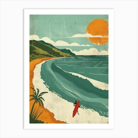 Retro Surfer 1 Art Print