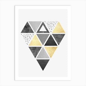 Geometric art with textures 4 Art Print