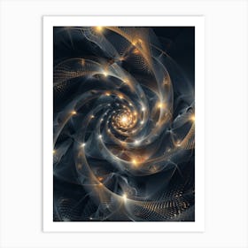 Spiral Fractal Art Art Print