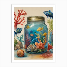 Fish In A Jar Art Print