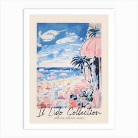 Lido De Jesolo   Italy Il Lido Collection Beach Club Poster 3 Art Print