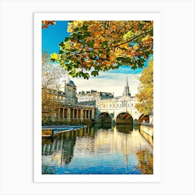 Pulteney Bridge, Bath, Unesco World Heritage Site, Avon, Somerset, England, United Kingdom Art Print