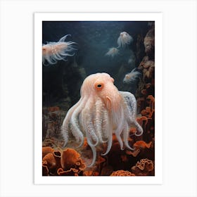 Dumbo Octopus Illustration 1 Art Print