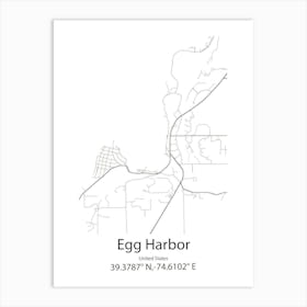 Egg Buckland,United Kingdom Minimalist Map Art Print