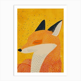 Yellow Fox 3 Art Print