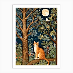 William Morris Cat In The Forest 16 Art Print