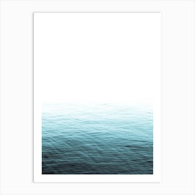 Blue Sea Water Art Print