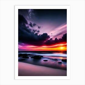 Sunset At The Beach 538 Art Print