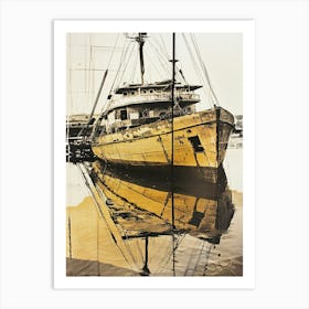 Ship In The Harbor 2 Art Print