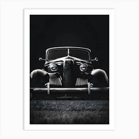 Black And White Car 1 Art Print