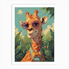 Giraffe In Sunglasses 2 Art Print