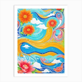 Flower Painting Art Print