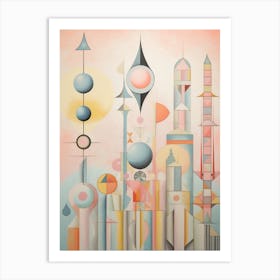 Whimsical Abstract Geometric Shapes 11 Art Print