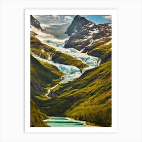 Jostedalsbreen National Park Norway Vintage Poster Art Print