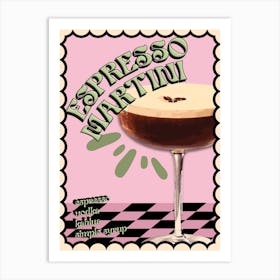 Espresso Martini Cocktail Print 1 Art Print