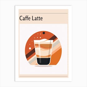 Caffe Latte Midcentury Modern Poster Art Print