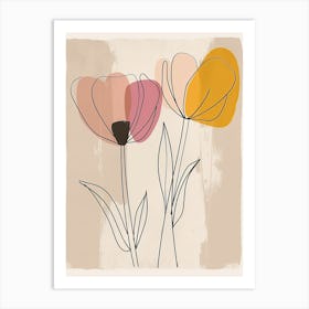 Halifax Flower Market Boho Minimalist Style 1 Art Print