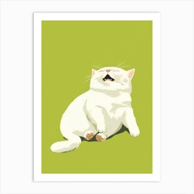 White Cat 2 Art Print