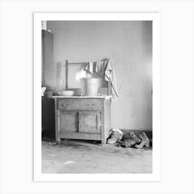 Washstand In Corner Of Kitchen Of Edgar Allen S Home On Farm Near Milford, Iowa, Contrast This With Washstand Picture Art Print