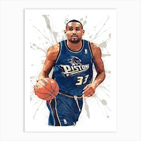 Grant Hill Detroit Pistons 1 Art Print