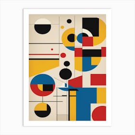 bauhaus geometric exhibition print 3 Art Print