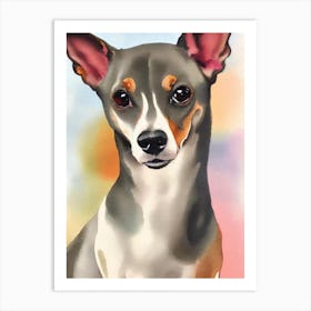 Italian Greyhound 2 Watercolour Dog Art Print