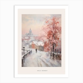 Dreamy Winter Painting Poster Oslo Norway 4 Art Print