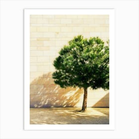 Little Tree & Stone Wall Art Print