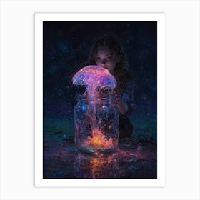 Jellyfish In A Jar Art Print