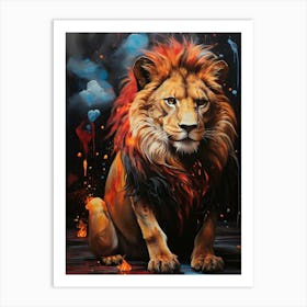 Lion Painting 1 Art Print