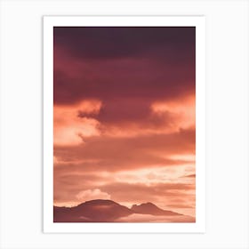 Sunset Over Mountains 5 Art Print