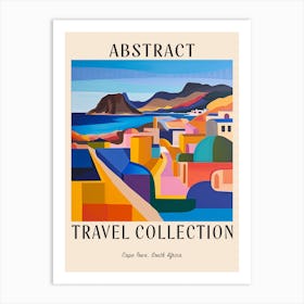 Abstract Travel Collection Poster Cape Town South Africa 1 Art Print