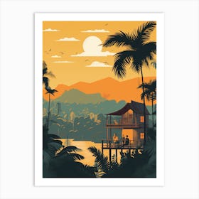 French Guiana 1 Travel Illustration Art Print