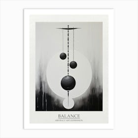 Balance Abstract Black And White 3 Poster Art Print