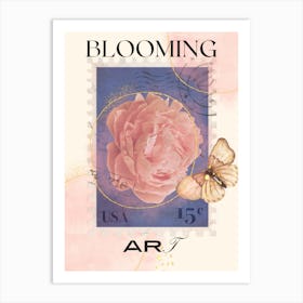 Blooming Roos Butterfly Art Print