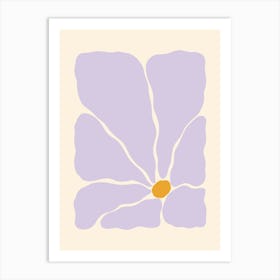 Abstract Flower 02 - Lavender Art Print